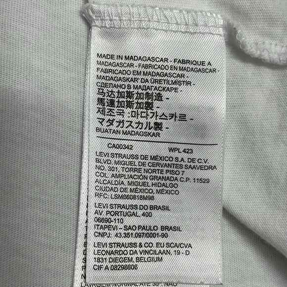 Levi’s White Varsity Circle Logo Short Sleeve Crewneck T-Shirt 3X - Picture 11 of 14